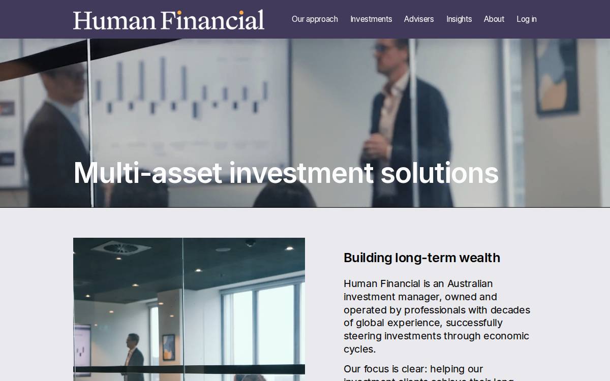 Human Financial website preview