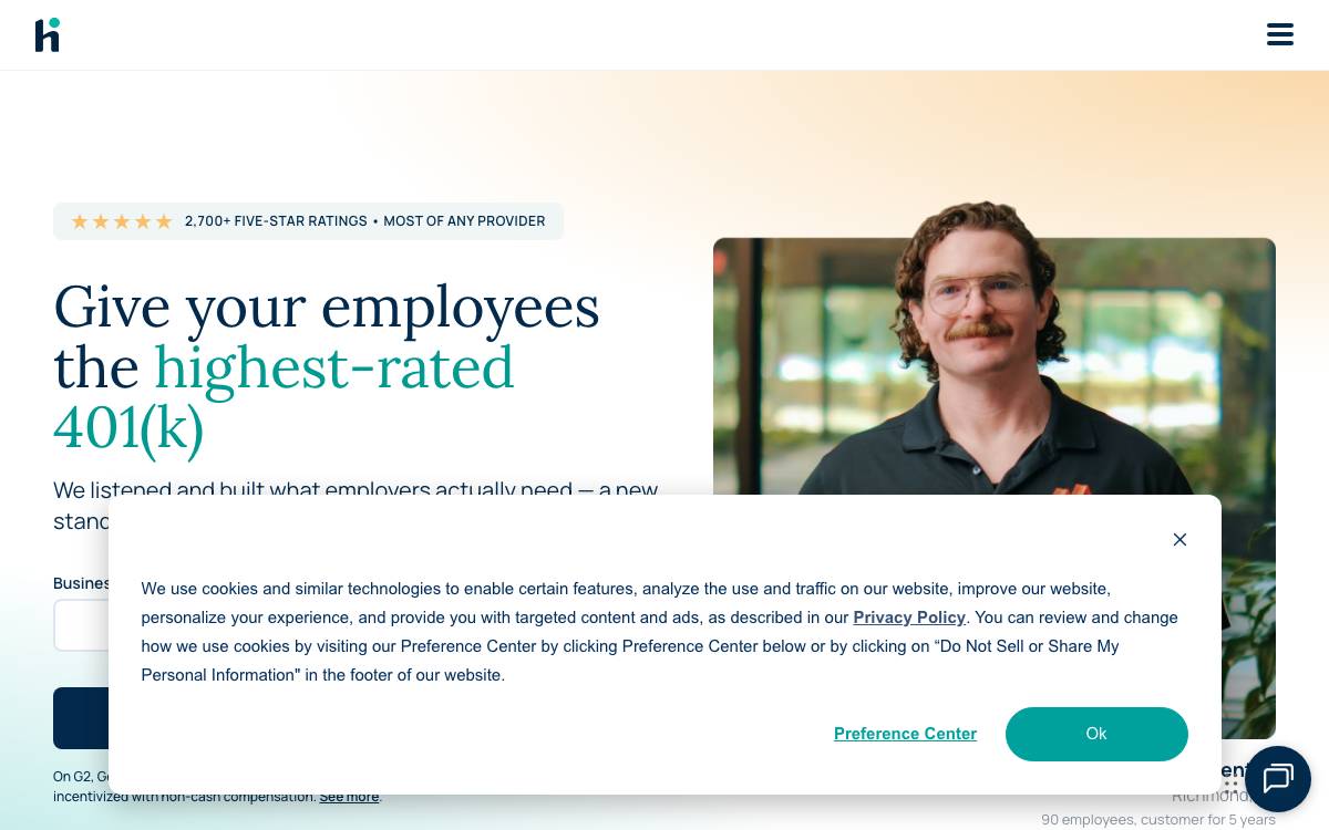 Human Interest website preview