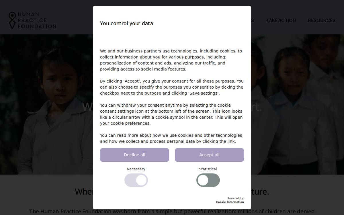 Human Practice website preview