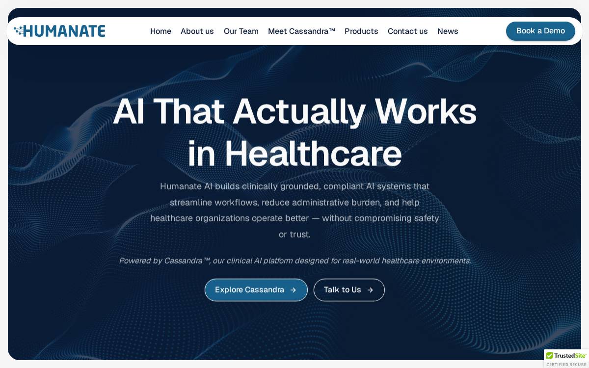 Humanate website preview
