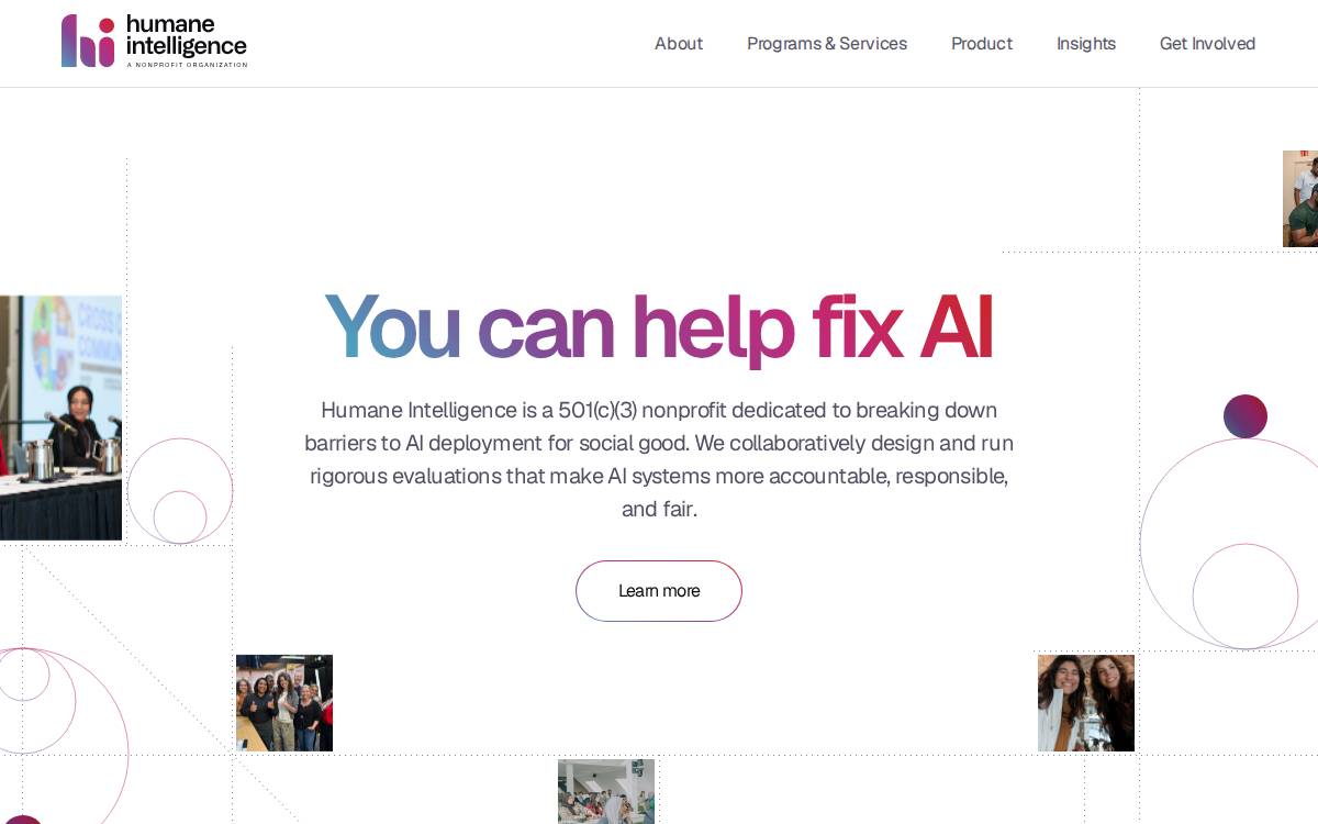 Humane Intelligence website preview