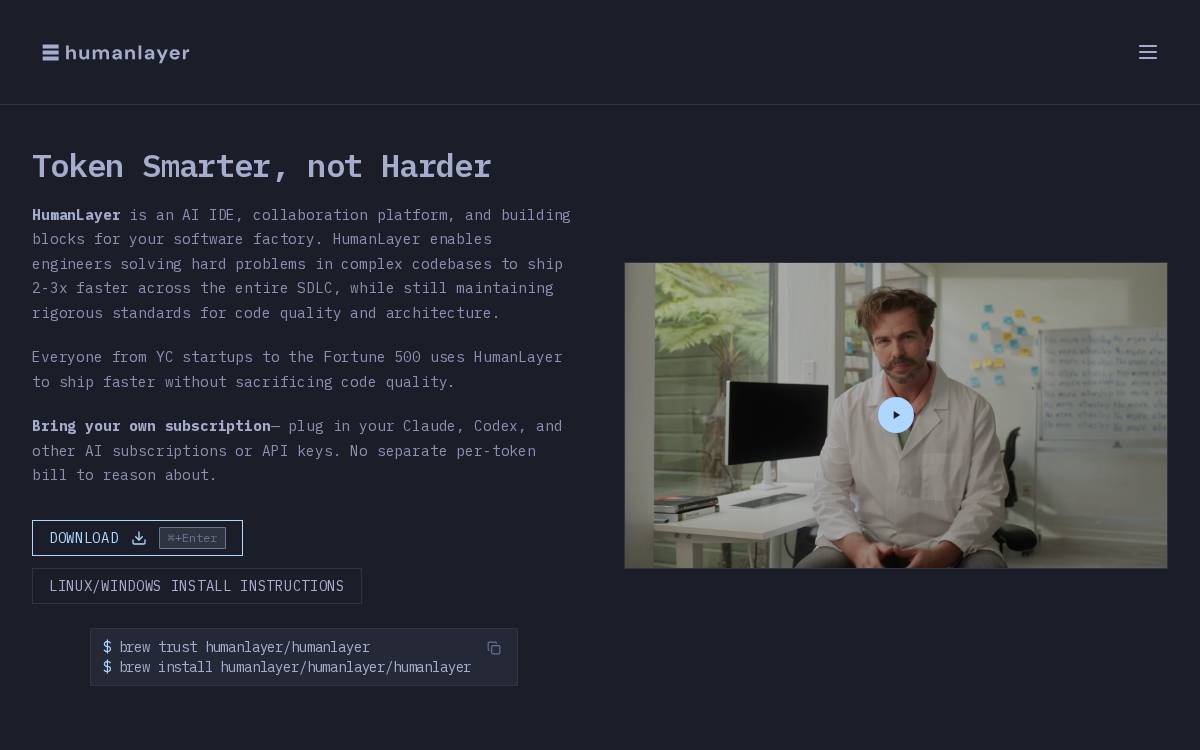 HumanLayer website preview