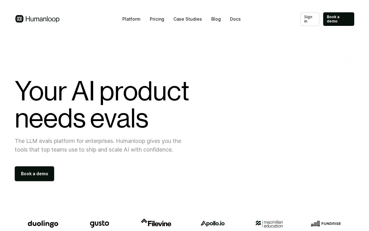 Humanloop website preview