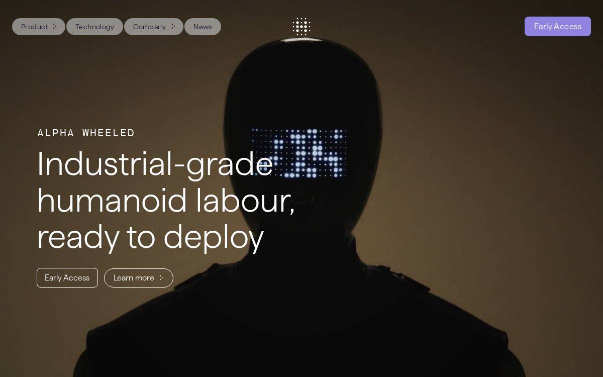 Humanoid Industrial-grade humanoid labor website preview