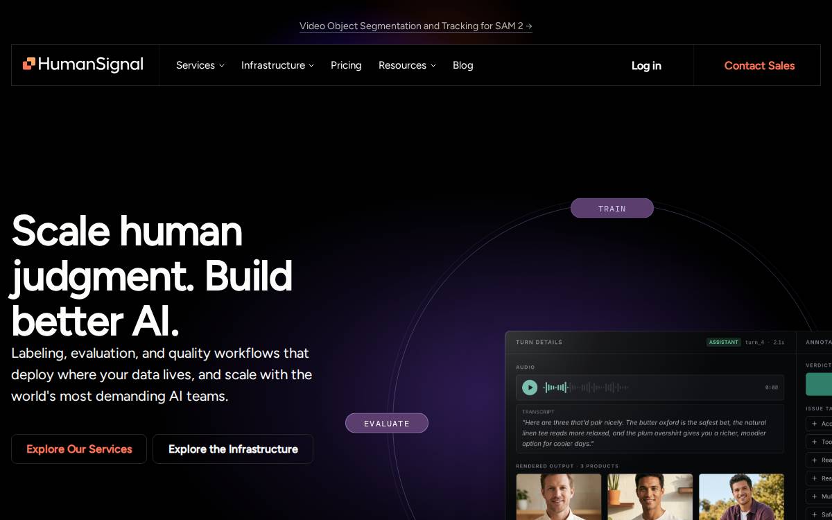 HumanSignal website preview