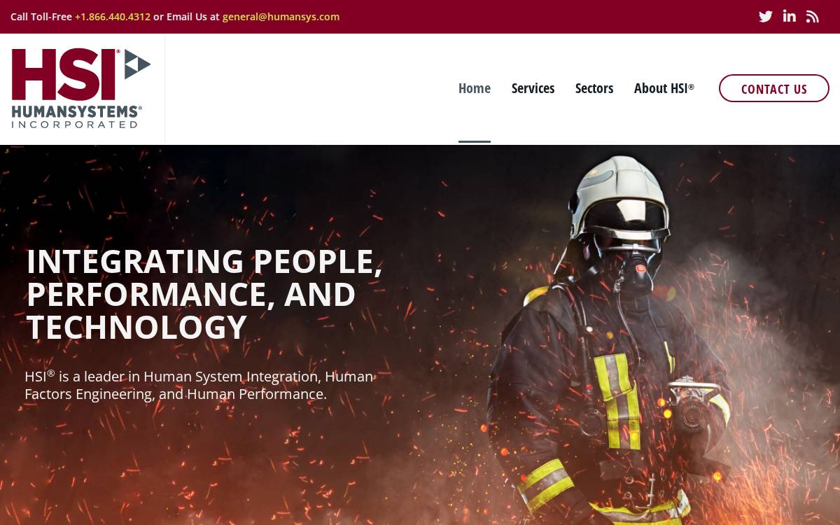 HumanSystems Incorporated website preview