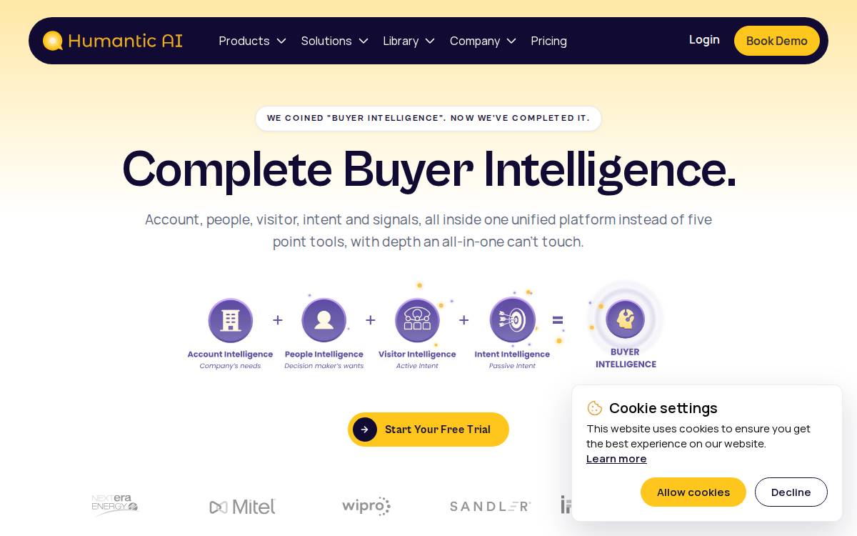 Humantic AI website preview