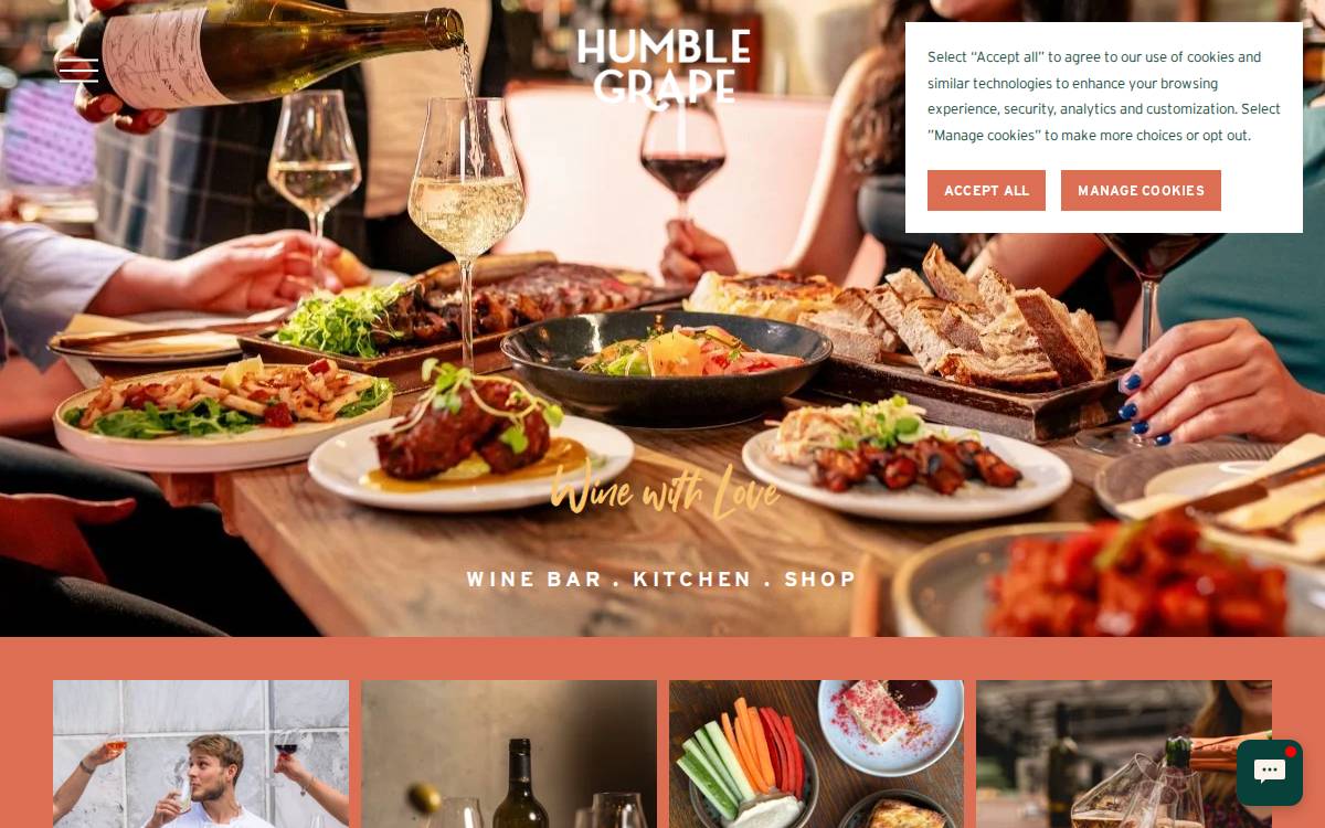 Humble Grape website preview