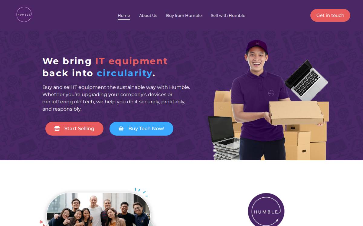 Humble Sustainability website preview