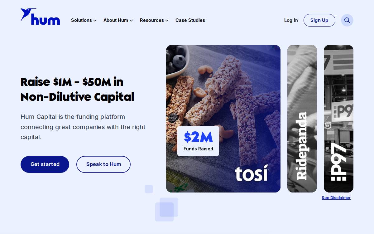 Hum Capital website preview