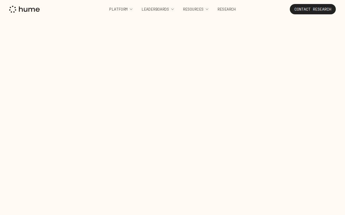 Hume AI website preview