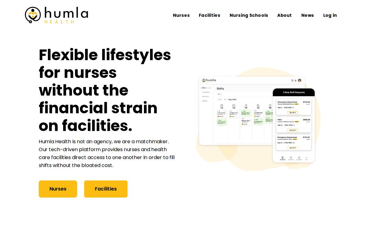 Humla Health website preview