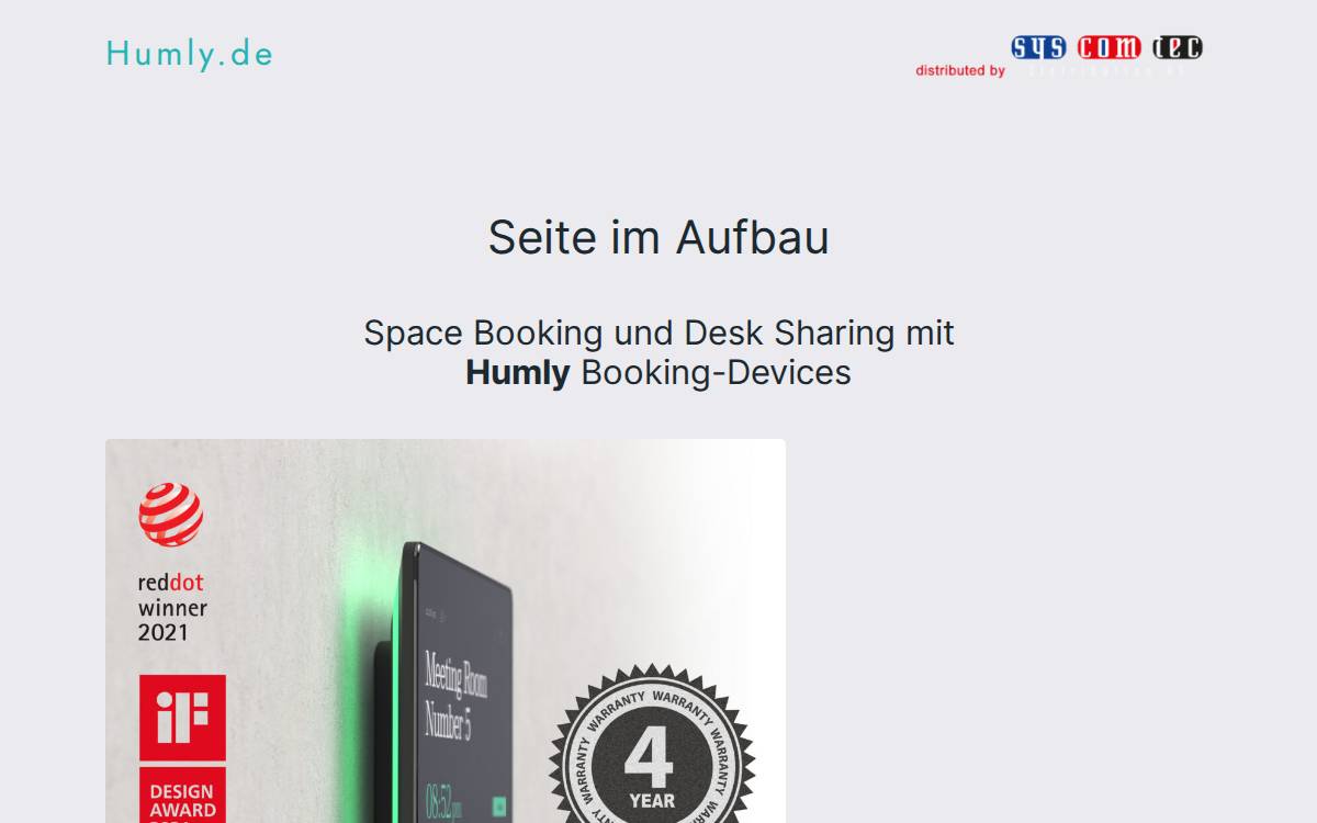 Humly website preview