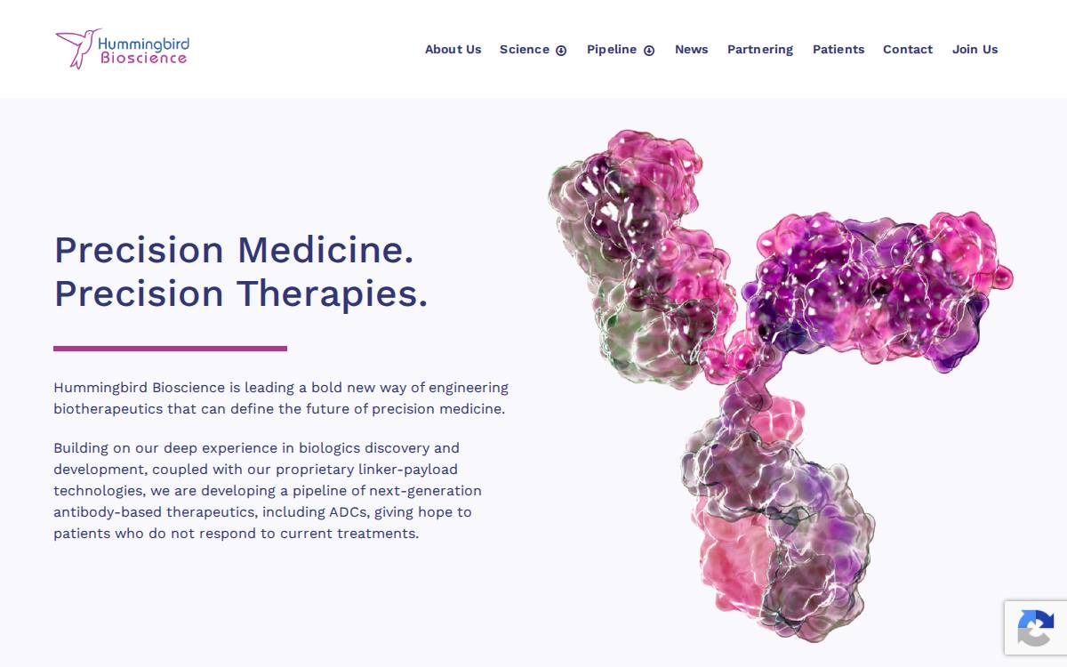 Hummingbird Bioscience website preview