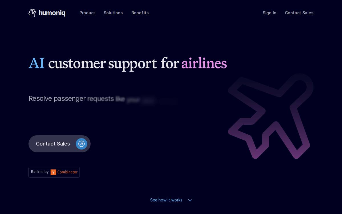 Humoniq website preview
