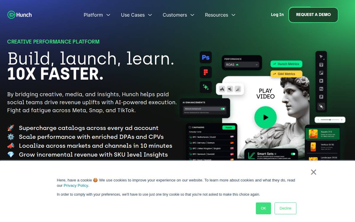 Hunch website preview