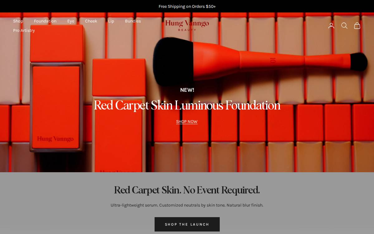 Hung Vanngo Beauty Website website preview