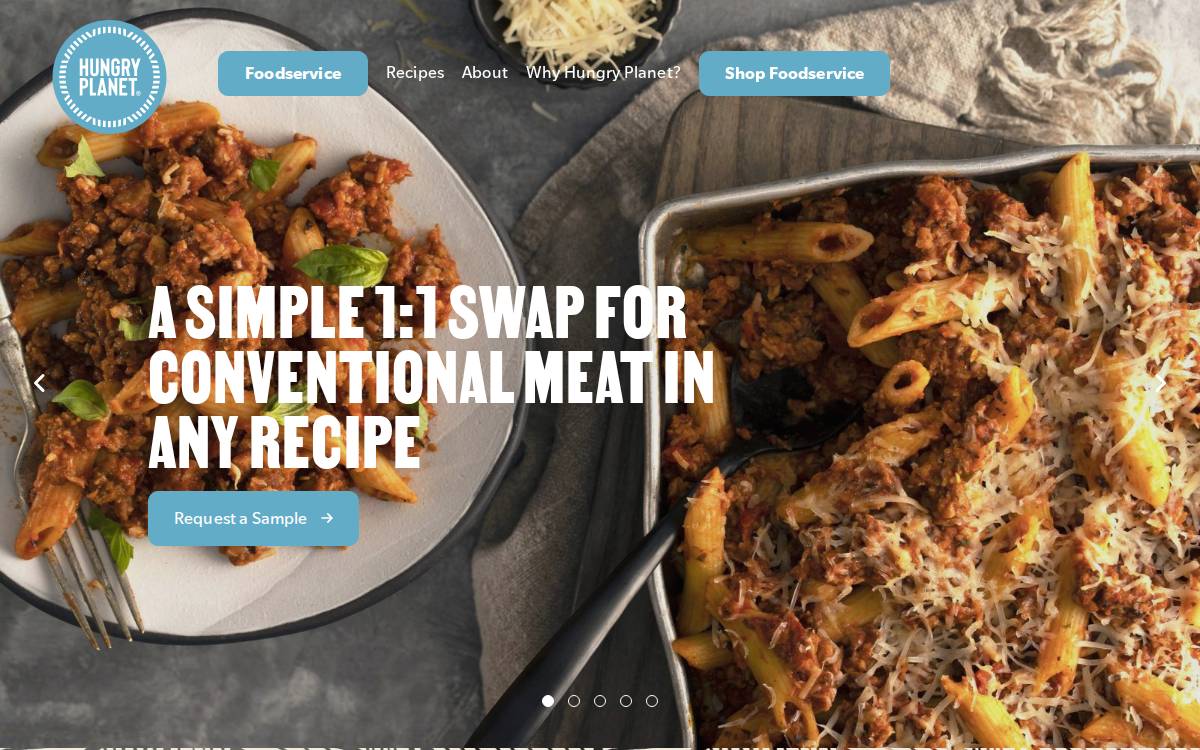 Hungryplanetfoods website preview