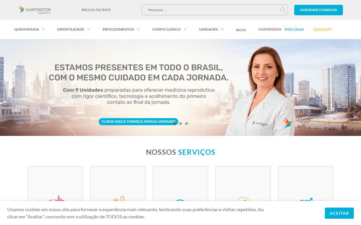 Huntington website preview