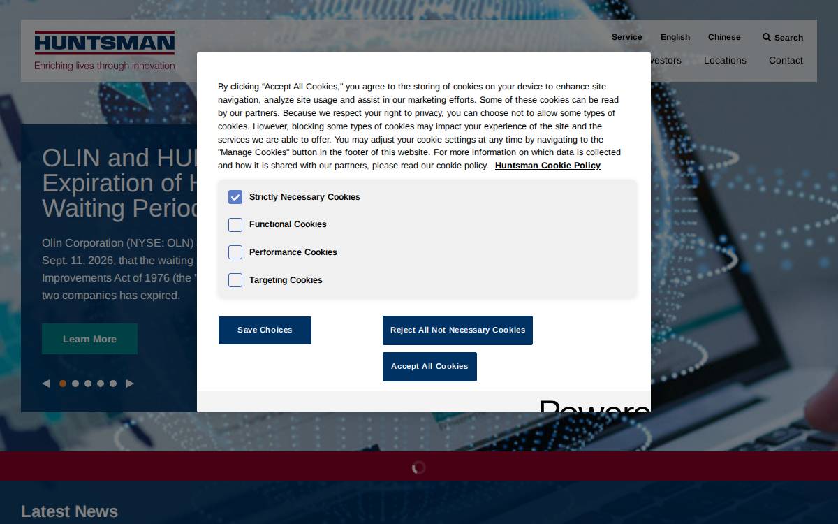 Huntsman website preview