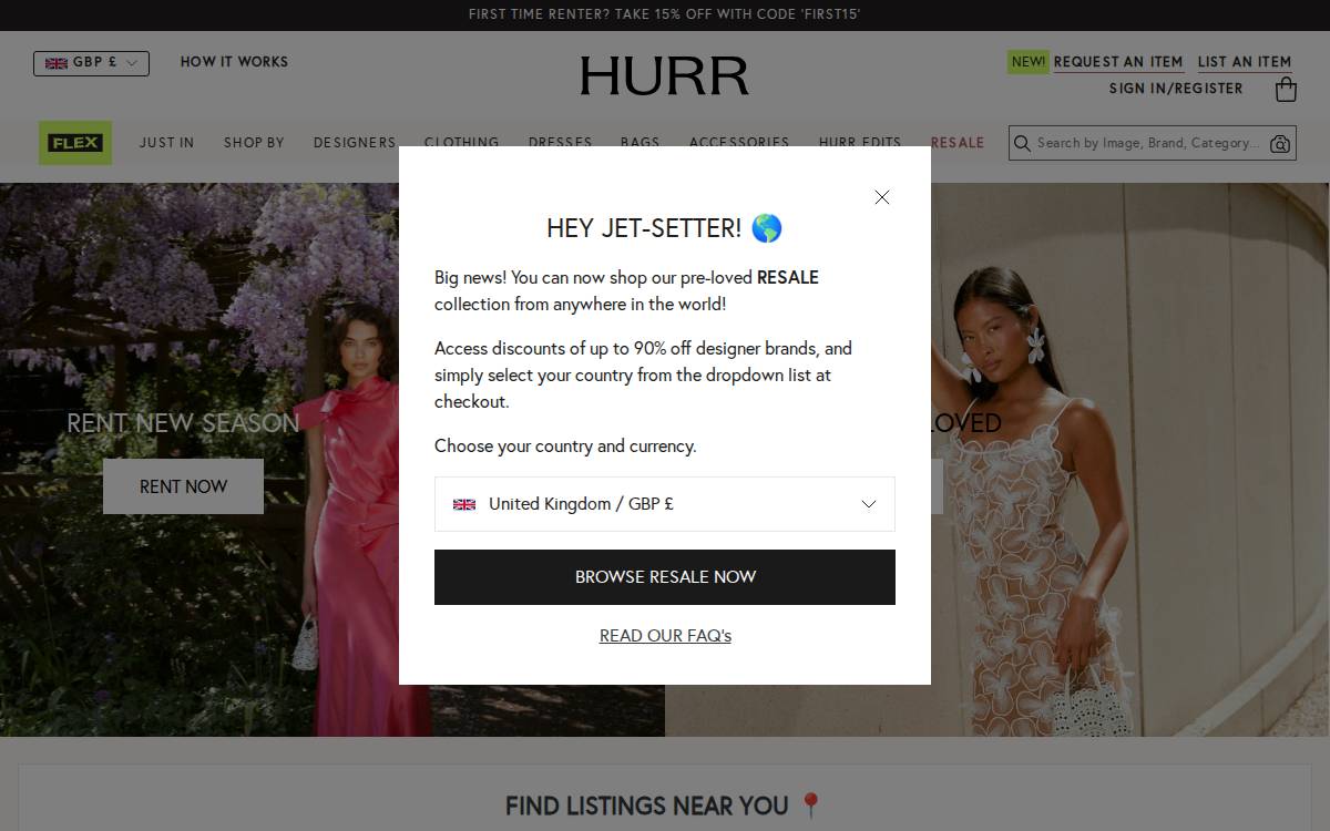Hurr website preview