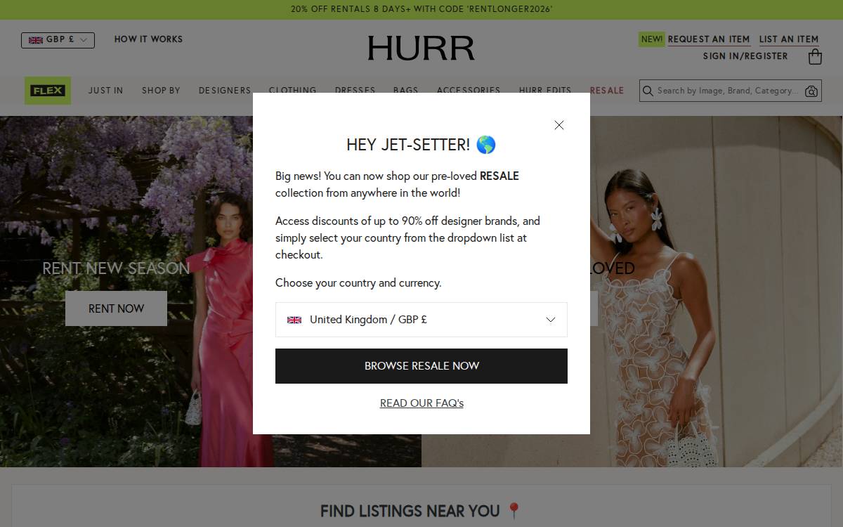 HURR website preview