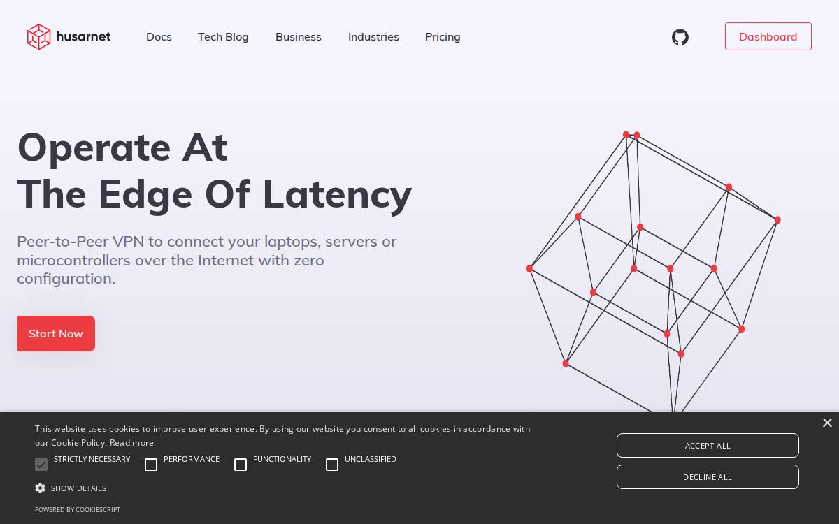 Husarnet website preview