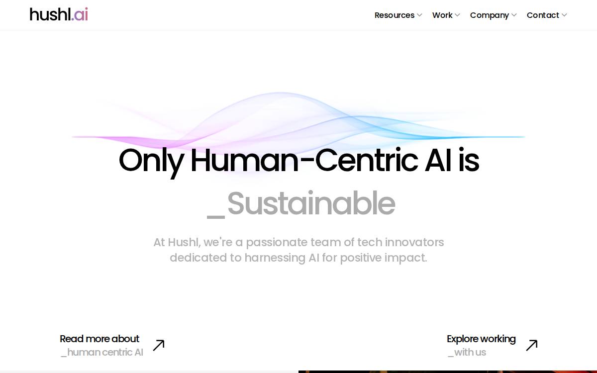 Hushl website preview