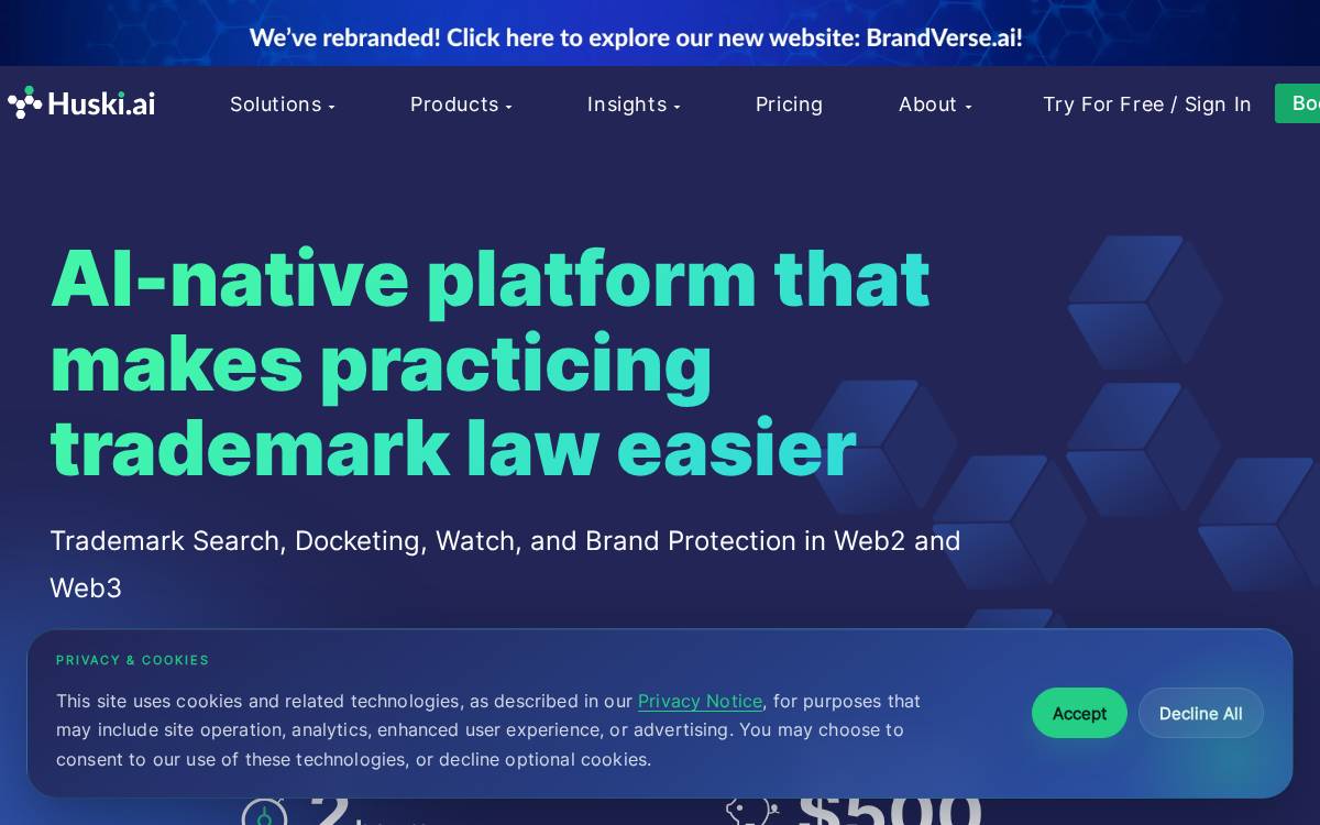 Huski website preview