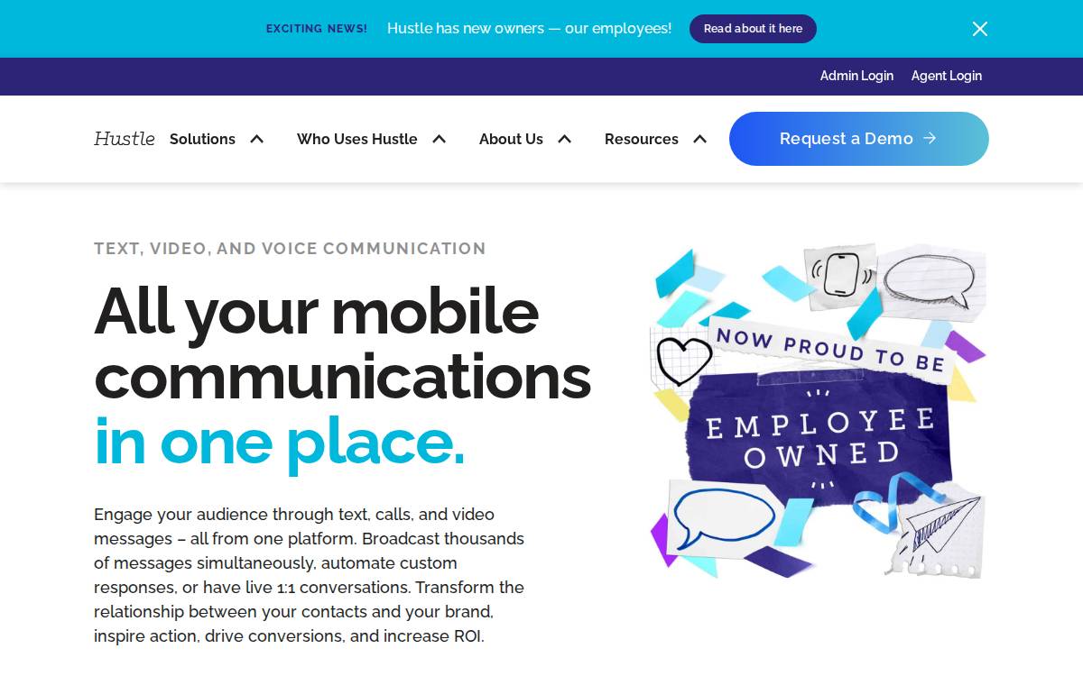 Hustle website preview