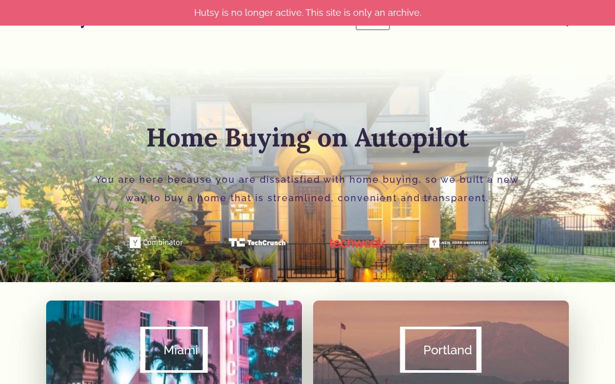 Hutsy website preview