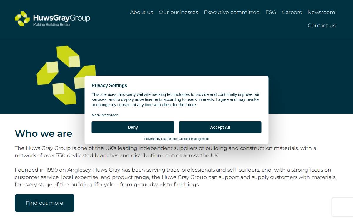 Huws Gray website preview