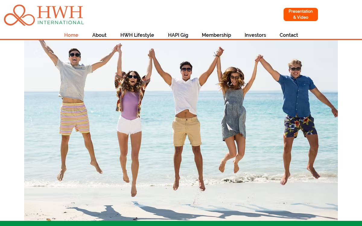 HWH International website preview