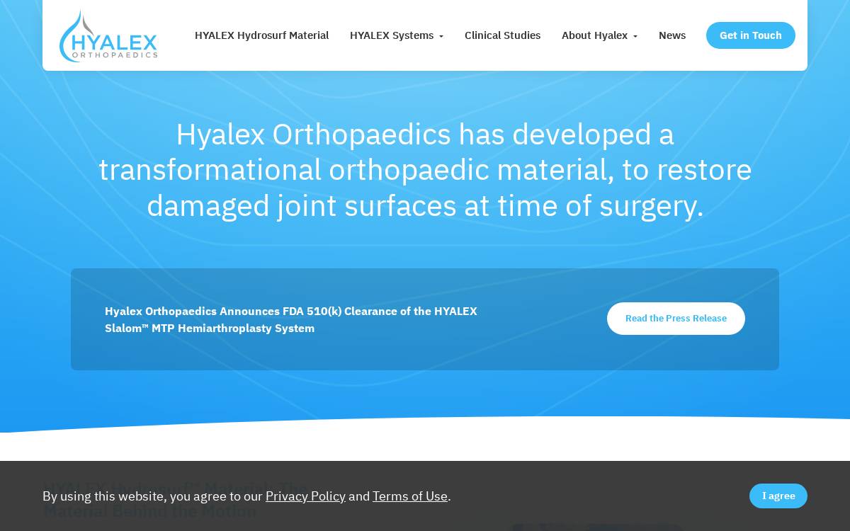 Hyalex website preview
