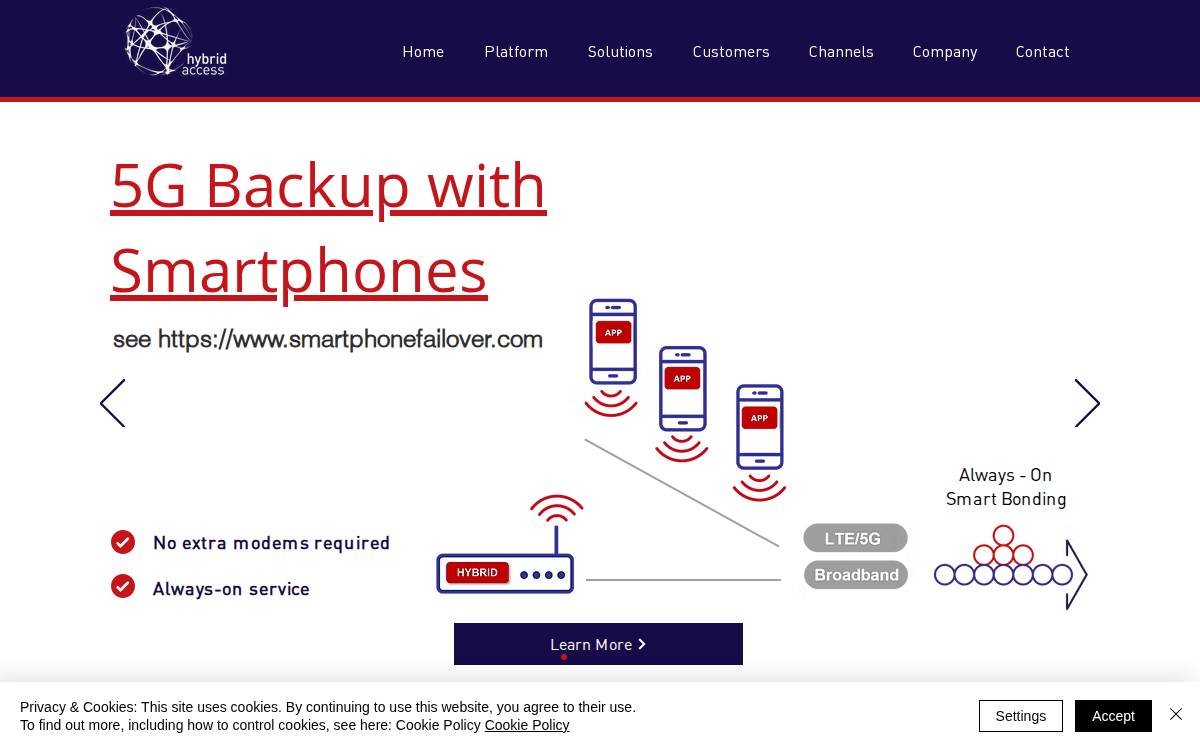 Hybrid Access website preview
