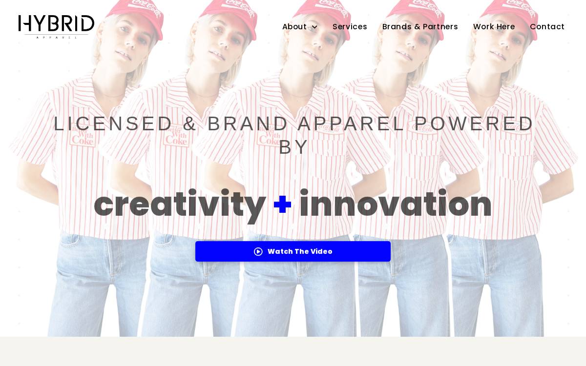 Hybrid Apparel website preview