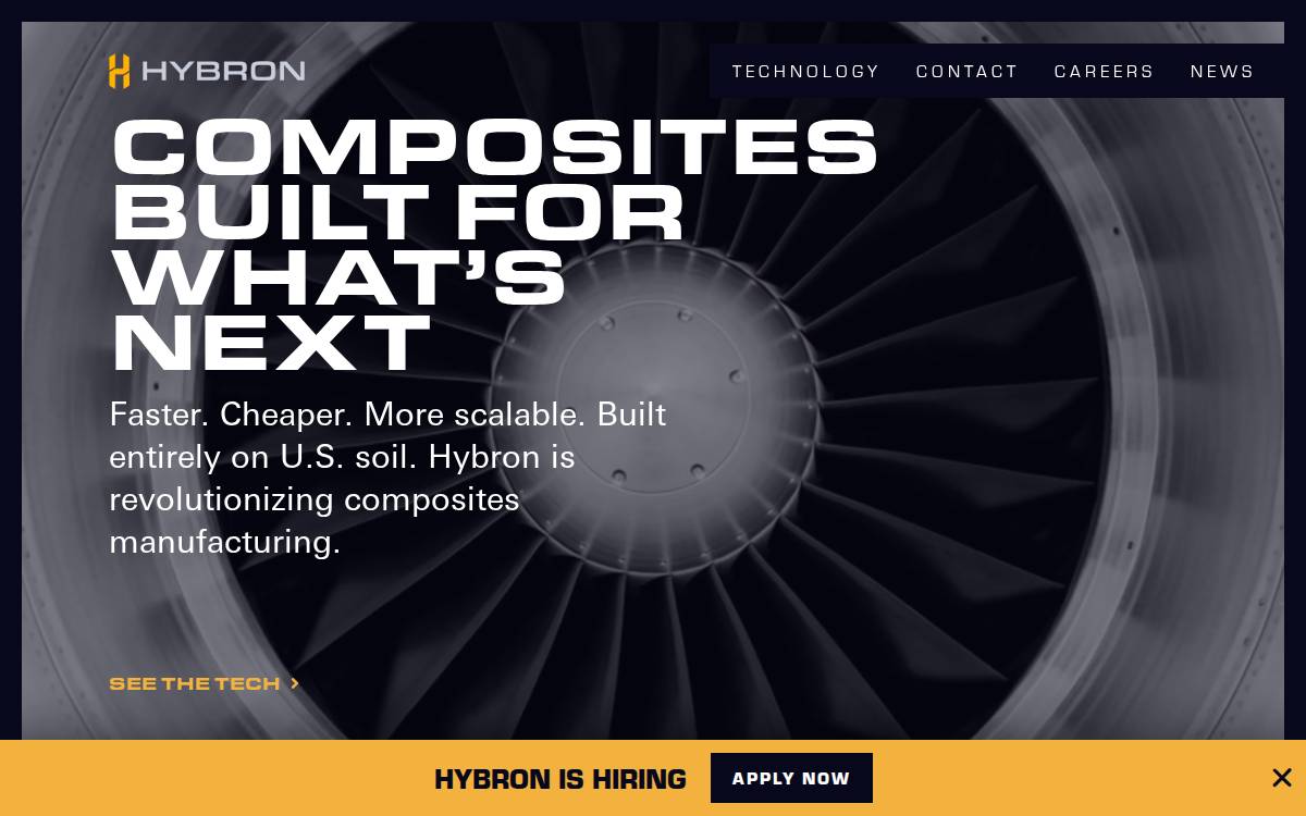 Hybron website preview