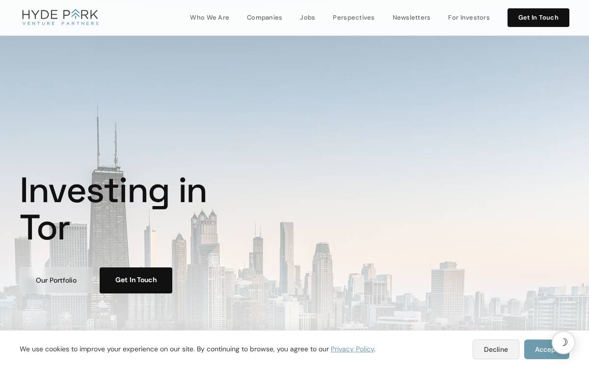 Hyde Park Venture Partners website preview