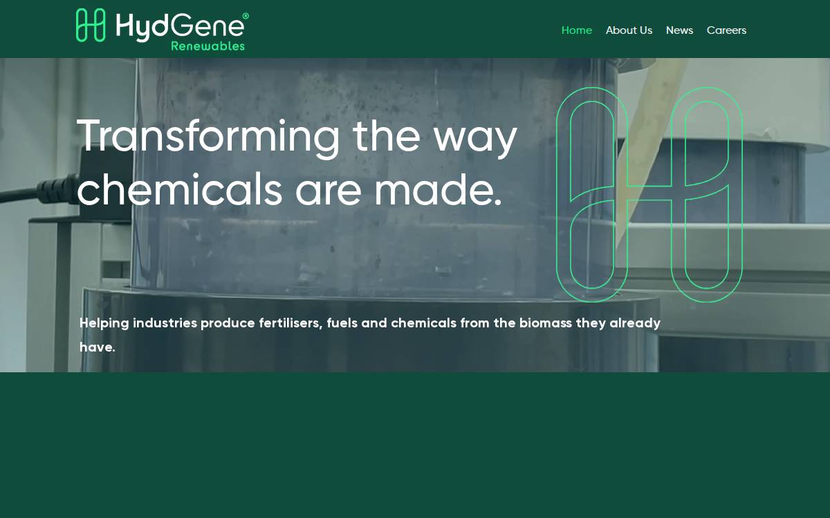 HydGene Renewables website preview