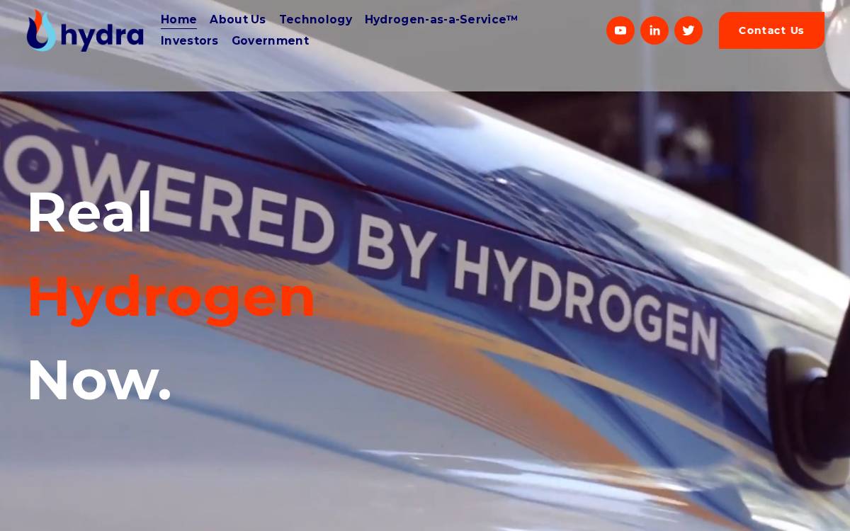 Hydra Energy website preview