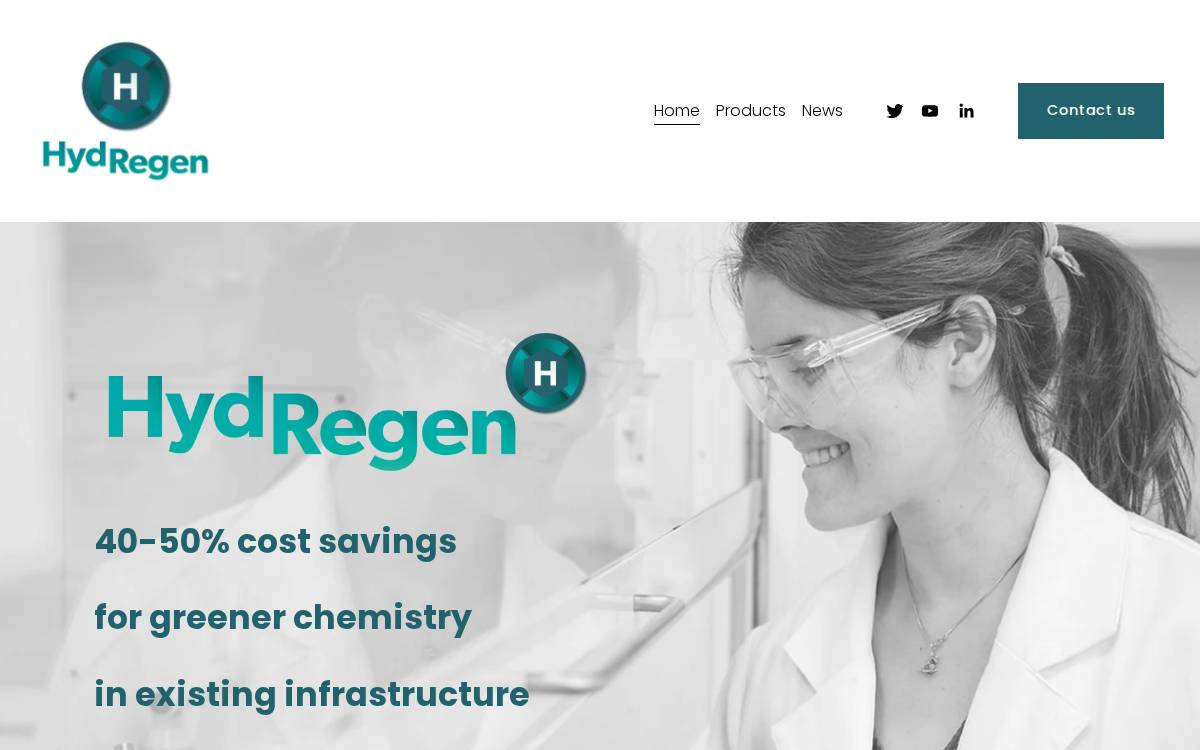 HydRegen Seed website preview