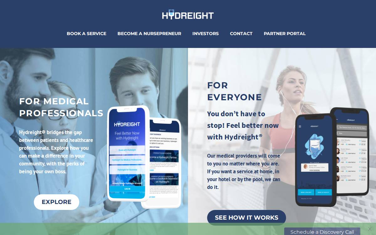 Hydreight website preview