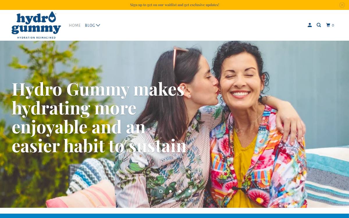 Hydro Gummy website preview