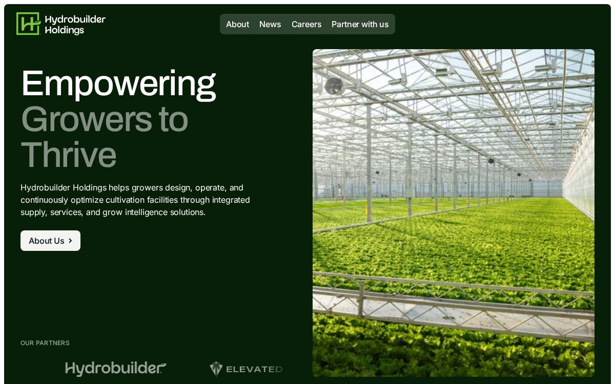 Hydrobuilder Holdings website preview