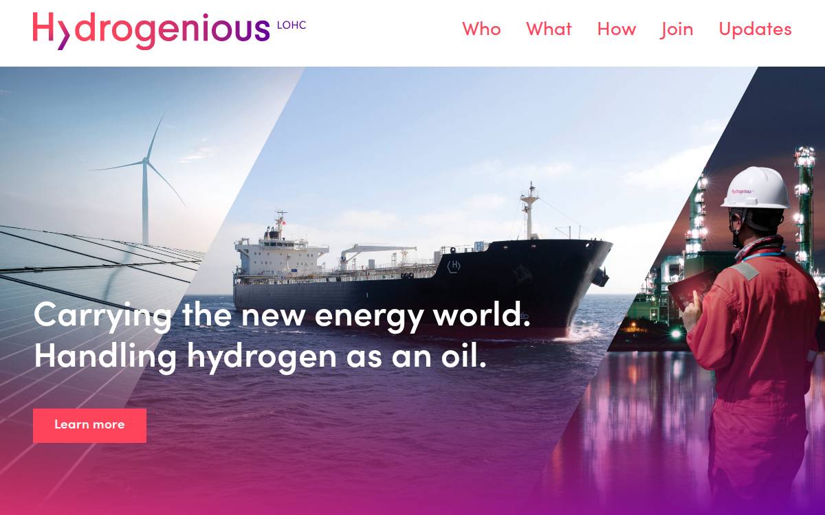 Hydrogenious website preview