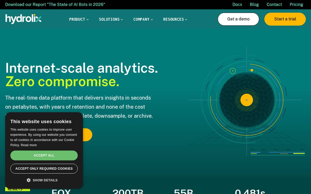 Hydrolix website preview
