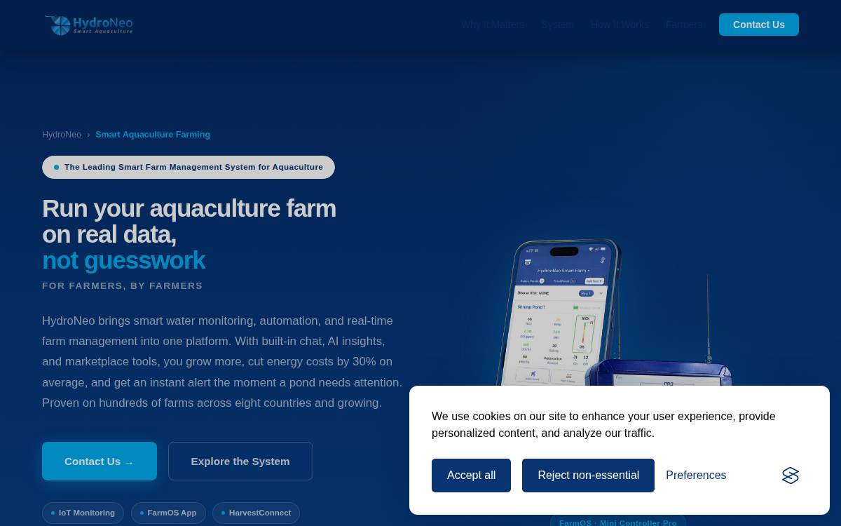 HydroNeo website preview