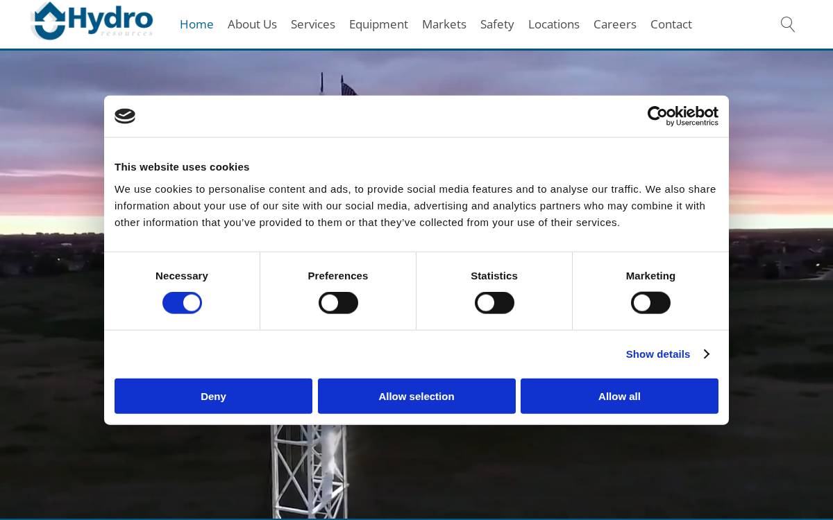 Hydroresources website preview