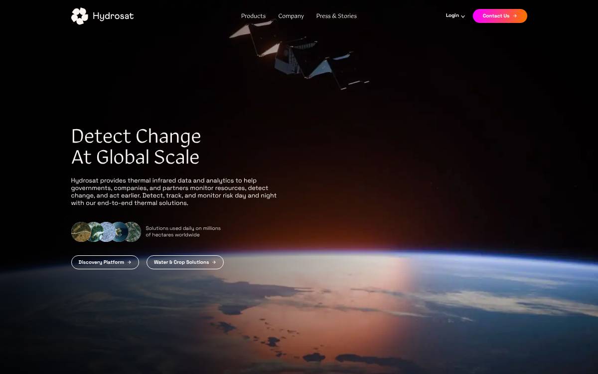 Hydrosat website preview