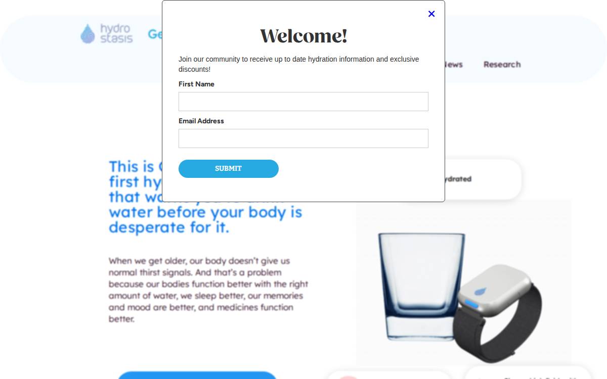 Hydrostasis website preview